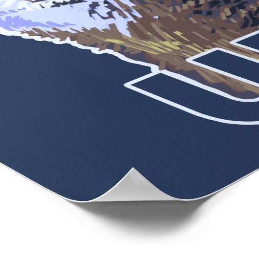 Gray Wolf HowlingUtah Poster (Ecke)