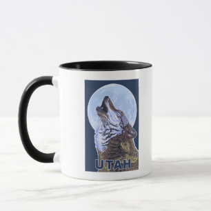 Gray Wolf HowlingUtah Tasse