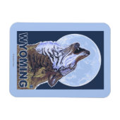 Gray Wolf HowlingWyoming Magnet (Horizontal)