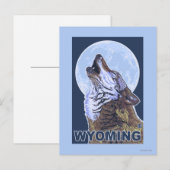 Gray Wolf HowlingWyoming Postkarte (Vorne/Hinten)
