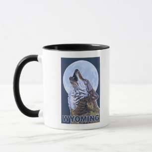 Gray Wolf HowlingWyoming Tasse