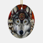 GRAY WOLF KERAMIK ORNAMENT (Rechts)