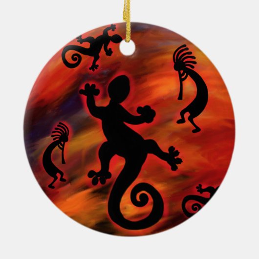 GRAY WOLF KERAMIK ORNAMENT (Hinten)