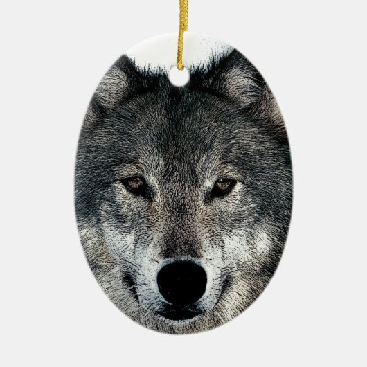 Gray Wolf Keramikornament (Vorne)