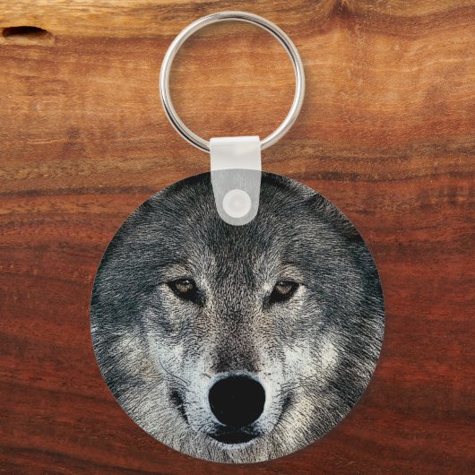 Gray Wolf Key Chains Schlüsselanhänger (Vorderseite)