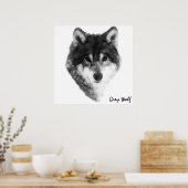Gray Wolf Klassik Poster (Küche)