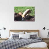 Gray Wolf Leinwand (Insitu (Schlafzimmer))
