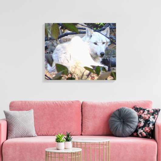 Gray Wolf Leinwand (Insitu (Wohnzimmer))