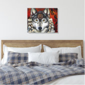 Gray Wolf Leinwanddruck (Insitu (Schlafzimmer))