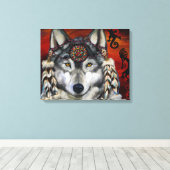 Gray Wolf Leinwanddruck (Insitu (Holzboden))