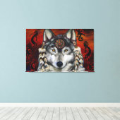 Gray Wolf Leinwanddruck (Insitu (Holzboden))