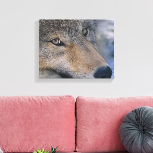 Gray Wolf Lovers Leinwanddruck (Insitu (Wohnzimmer))