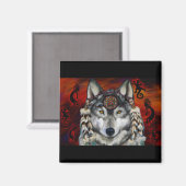 Gray Wolf Magnet (Vorderseite/Rückseite)