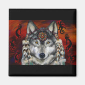 Gray Wolf Magnet (Vorne)