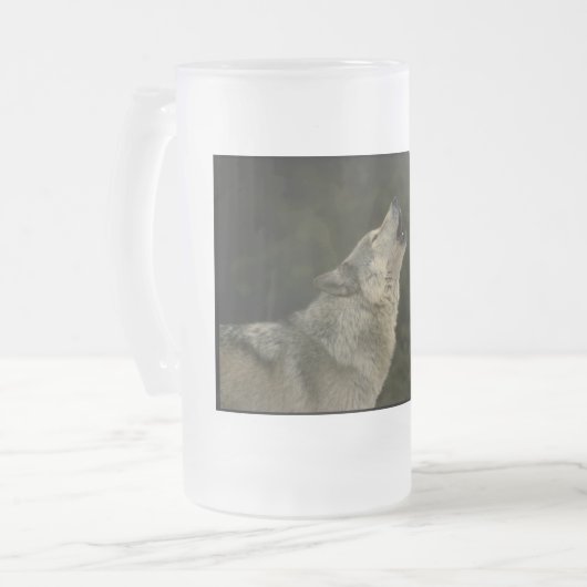 Gray Wolf Mattglas Bierglas (Vorderseite Links)