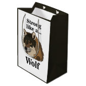Gray Wolf Mittlere Geschenktüte (Rückseite Schrägansicht)