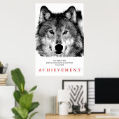 Gray Wolf Motivierend einzigartig kreativ Poster (Heimbüro)