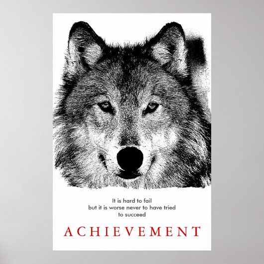 Gray Wolf Motivierend einzigartig kreativ Poster (Vorne)