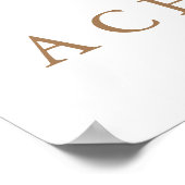 Gray Wolf Motivierend Einziges Vintages Sepia Poster (Ecke)