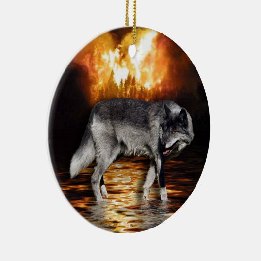Gray Wolf Ornament (Rechts)