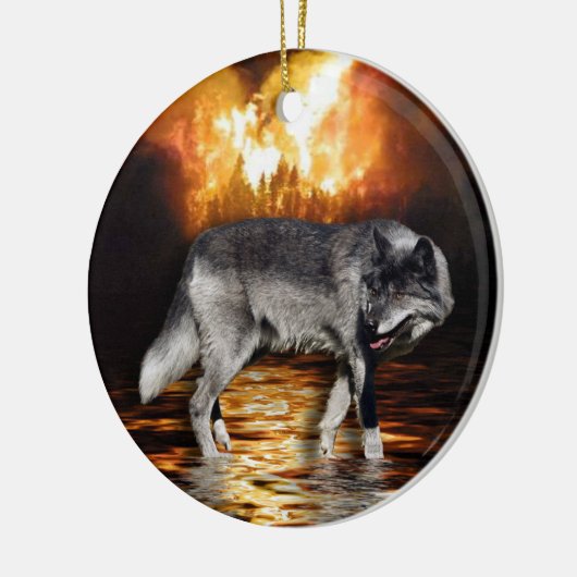 Gray Wolf Ornament (Links)