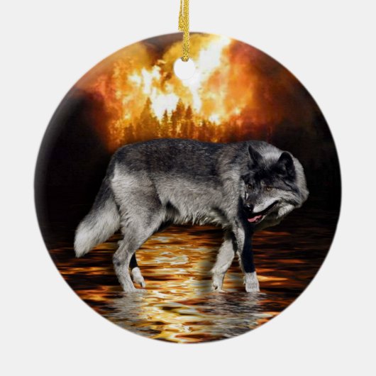 Gray Wolf Ornament (Hinten)