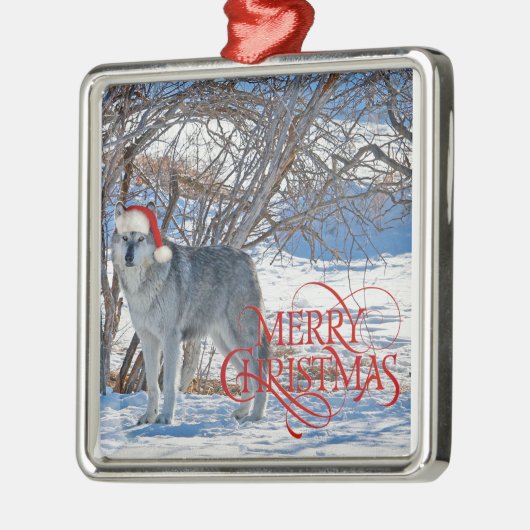 Gray Wolf Ornament Aus Metall (Links)