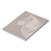 Gray Wolf Portrait Wildlife Art Notizblock (Rotiert)