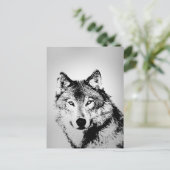 Gray Wolf Postcard Postkarte (Stehend Vorderseite)