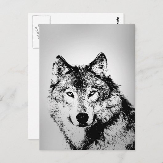 Gray Wolf Postcard Postkarte (Vorne/Hinten)