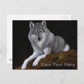 Gray Wolf Postkarte (Vorne/Hinten)