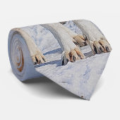 Gray Wolf & Rocky Mountains Krawatte (Gerollt)