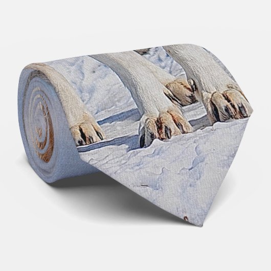 Gray Wolf & Rocky Mountains Krawatte (Gerollt)