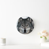 Gray Wolf Runde Wanduhr (Zuhause)