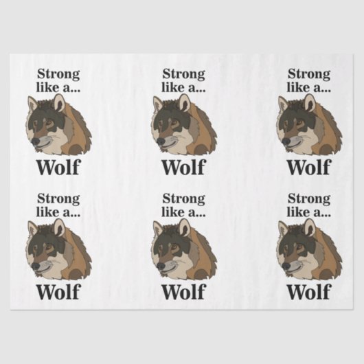 Gray Wolf Seidenpapier (Vorderseite)