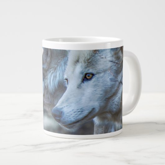 Gray Wolf SENTINEL WOLVES Jumbo-Tasse (Vorderseite Rechts)