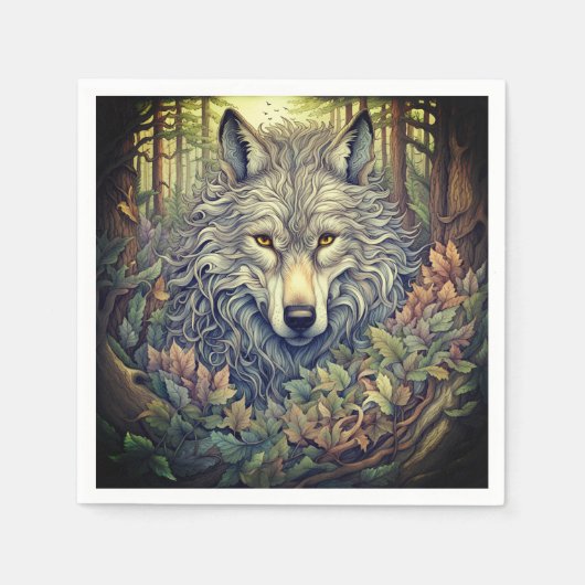 Gray Wolf Serviette (Vorderseite)