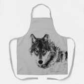 Gray Wolf Sketch Artwork Schürze (Vorderseite)