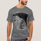 Gray Wolf Sketch Artwork T-Shirt (Vorderseite)