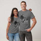 Gray Wolf Sketch Artwork T-Shirt (Unisex)