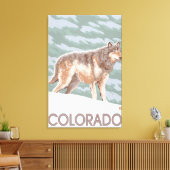Gray Wolf StandingColorado Leinwanddruck (Insitu (Wohnzimmer))