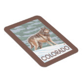 Gray Wolf StandingColorado Magnet (Rechte Seite)