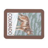 Gray Wolf StandingColorado Magnet (Horizontal)