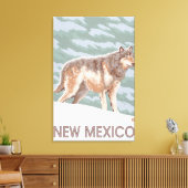 Gray Wolf StandingNew Mexico Leinwanddruck (Insitu (Wohnzimmer))