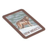 Gray Wolf StandingNew Mexico Magnet (Rechte Seite)