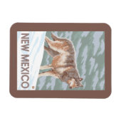 Gray Wolf StandingNew Mexico Magnet (Horizontal)