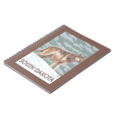 Gray Wolf StandingSouth Dakota Notizblock (Linke Seite)