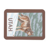 Gray Wolf StandingUtah Magnet (Horizontal)