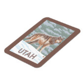 Gray Wolf StandingUtah Magnet (Linke Seite)