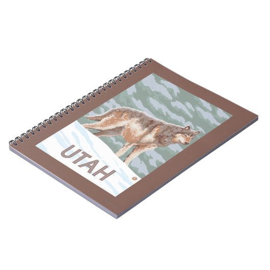 Gray Wolf StandingUtah Notizblock (Linke Seite)